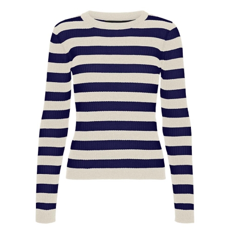 Pull Beige/Bleu Femme Vero Moda Chili