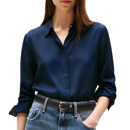 Chemise Marine Femme Tommy Hilfiger Soft Viscose