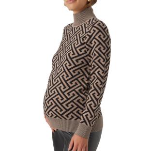Pull de Grossesse Marron/Noir Femme Vero Moda Marternity Maria