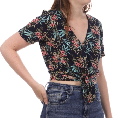 Blouse Marine à fleurs Femme Vero Moda Easy