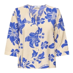 Blouse Beige/Bleu Femme JDY Troya