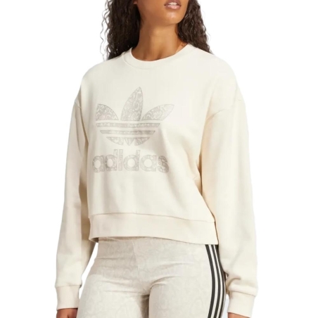 Sweat Blanc Femme Adidas Snake