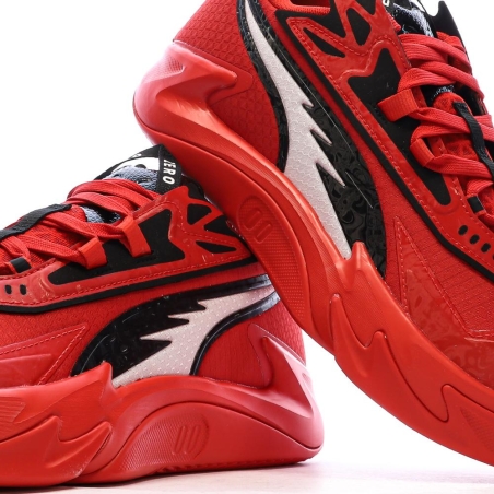Chaussures de Basketball Rouges/Noires Homme Puma Zeros