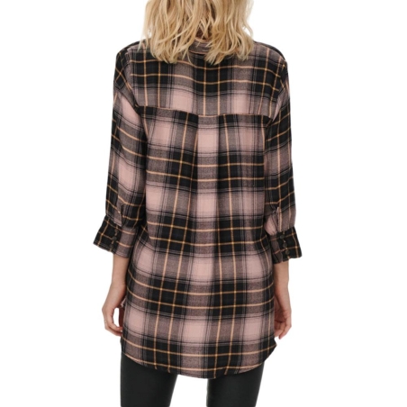 Chemise à Carreaux Rose/Noir Femme Only Canberra