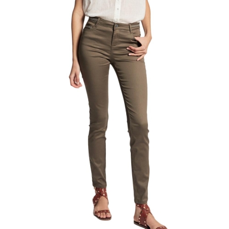 Pantalon Kaki enduit Femme Morgan Palona