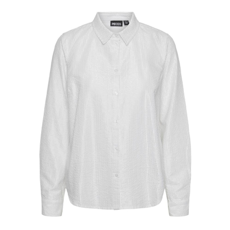 Chemise Blanche/Argenté Femme Pieces Cirene