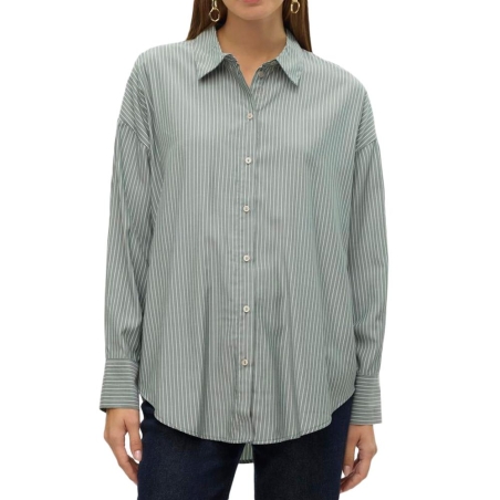 Chemise Kaki/Blanche Femme Vero Moda Nora