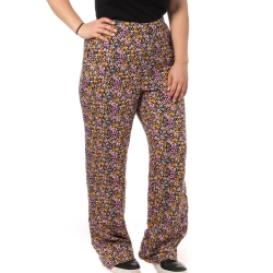 Pantalon Noir/Rose/Orange à Motifs Femme Vero Moda Curve Easy Hw Wide