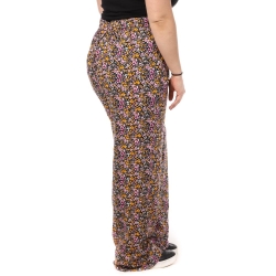 Pantalon Noir/Rose/Orange à Motifs Femme Vero Moda Curve Easy Hw Wide