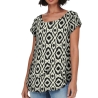 Top Noir/Beige à motifs Femme Only Nova