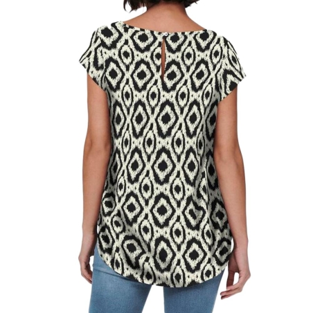 Top Noir/Beige à motifs Femme Only Nova