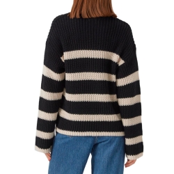 Pull Noir/Beige Femme Vero Moda Hilda