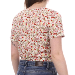 Blouse Blanche/Jaune à fleurs Femme Vero Moda Easy