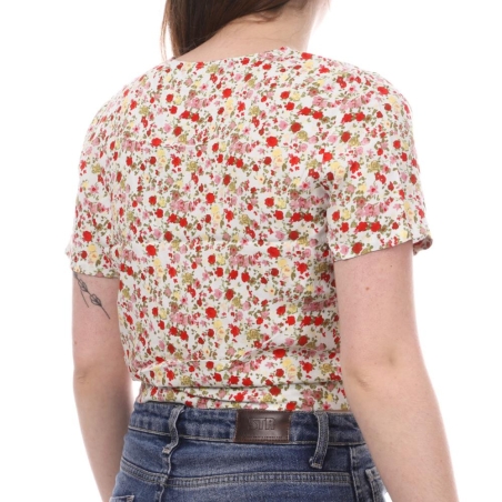 Blouse Blanche/Jaune à fleurs Femme Vero Moda Easy