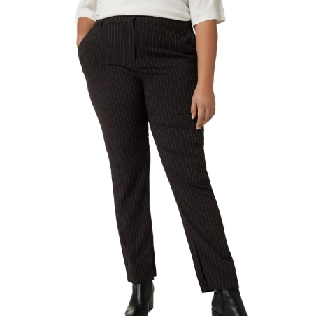 Pantalon Noir à rayures femme Only Carmakoma Carkiya