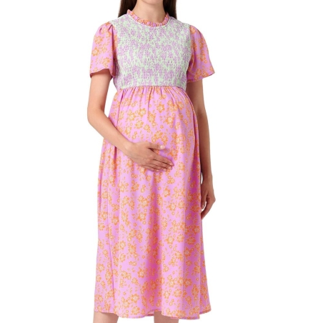 Robe de grossesse Rose/Verte Femme Mamalicious Dante