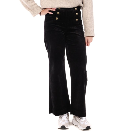 Pantalon en Velours Noir Femme Oraije Victorine