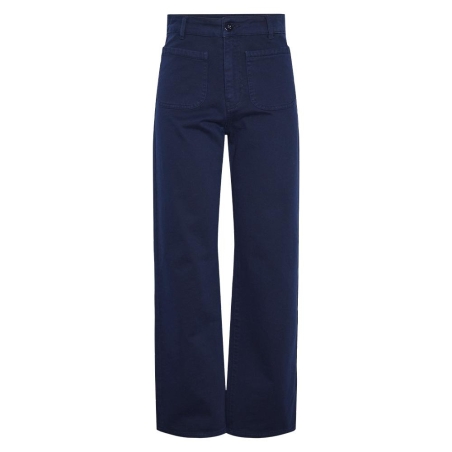 Pantalon Marine Bleu Femme Pieces Maud