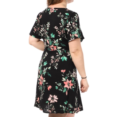 Robe Noir/Rose à Motifs Femme Vero Moda CURVE Easy B5T
