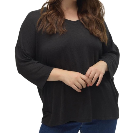 Pull Noir Femme Vero Moda Curve Brianna 3/4