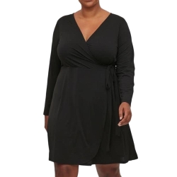 Robe Noire Femme Vila Evoked Borneo