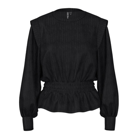 Blouse Noir Femme Pieces Nilas