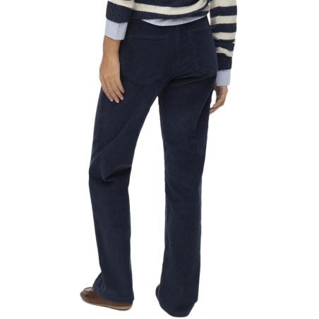 Pantalon en Velours Marine Femme Vero Moda Lisa