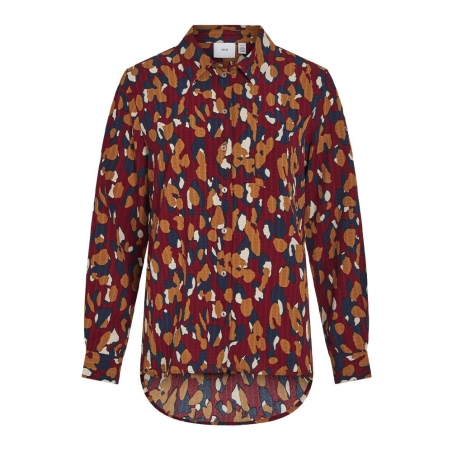 Chemise Bordeaux/Marine Femme Vila Lura