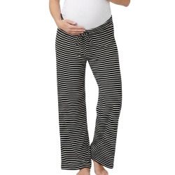Pantalon Noir/Blanc Femme Mamalicious Mette