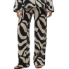 Pantalon fluide Noir/Beige Femme Vero Moda Gnete