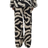 Pantalon fluide Noir/Beige Femme Vero Moda Gnete