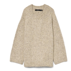 Pull en Maille Beige Femme Vero Moda Curve Cingrid