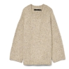 Pull en Maille Beige Femme Vero Moda Curve Cingrid