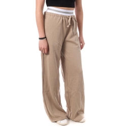 Pantalon Fluide Beige Femme Monday Premium Wide