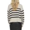 Pull Ecru Rayures Femme Only Lelly
