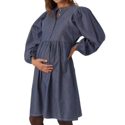 Robe Bleu Foncé Femme Mamalicious Jeanne