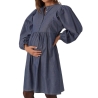 Robe Bleu Foncé Femme Mamalicious Jeanne