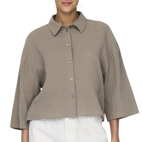 Chemise Taupe Femme JDY Theis Life 3/4