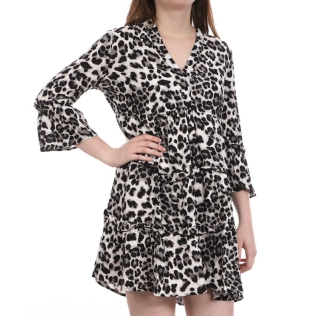Robe Léopard Grise Femme Vero Moda Easy