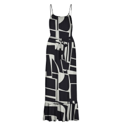Robe Noir/Beige Femme Vero Moda Easy