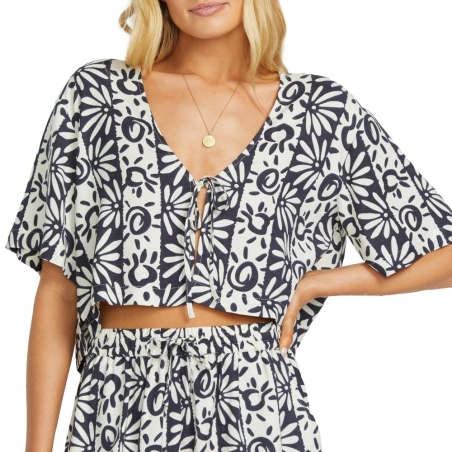 Chemise Noir/Ecru Femme Billabong Sunflower