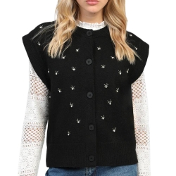 Gilet Noir Femme An'ge Lucie