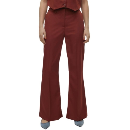 Pantalon à Pinces Terracotta Femme Vero Moda Tara