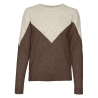 Pull Marron/Blanc Femme Vero Moda Plaza