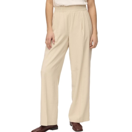 Pantalon fluide Beige Femme Vero Moda Carmen Wide