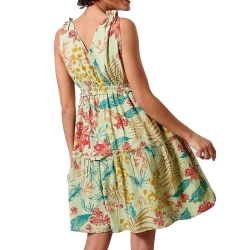Robe Verte à Motifs Femme Kaporal CRISSE