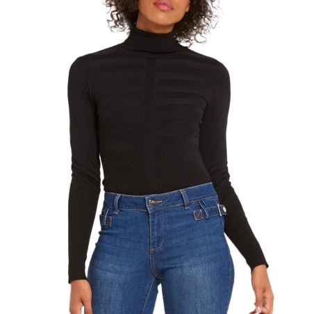 Pull Noir Femme Morgan Mentos