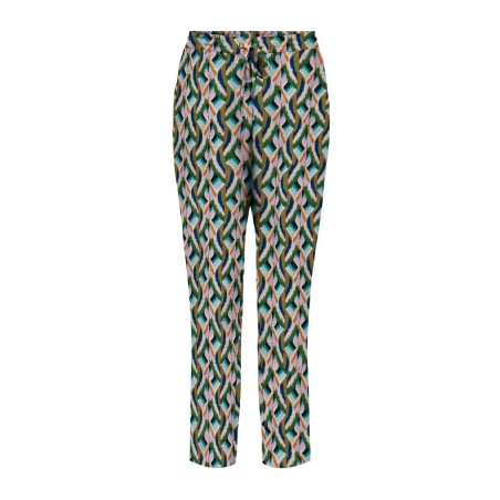 Pantalon Vert/Bleu à Motifs Femme Only