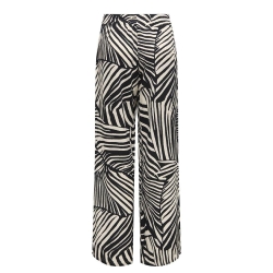 Pantalon fluide Beige/Noire Femme JDY Ebbie