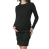 Robe de Grossesse et Allaitement Noire Femme Mamalicious Emily